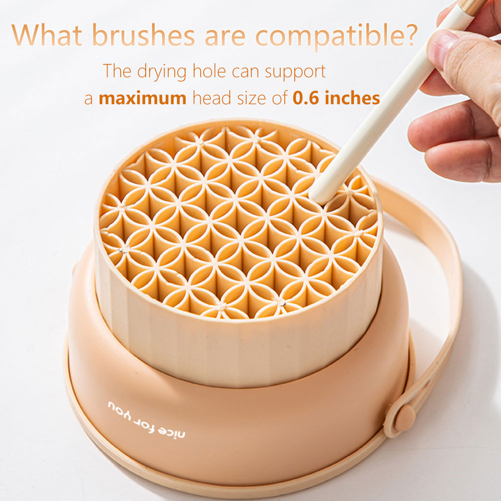Makeup Brush Cleaner Mat 3 in 1 Silicone Makeup Brush Cleaner Bowl with Brush Drying Holder Cosmetic Brushes Cleaning